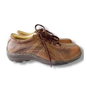 SKECHERS 61074 Brown Leather Casual Shoes Size Brogues Men's Size 11 NWOB
